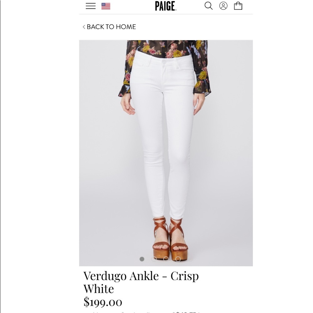 Verdugo Ankle white jeans